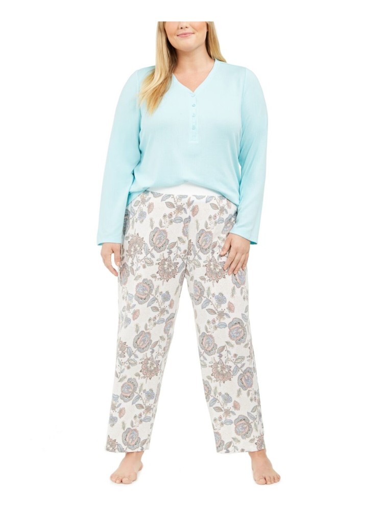 CHARTER CLUB Intimates White Polyester Blend Everyday Pants Plus Size: 1X