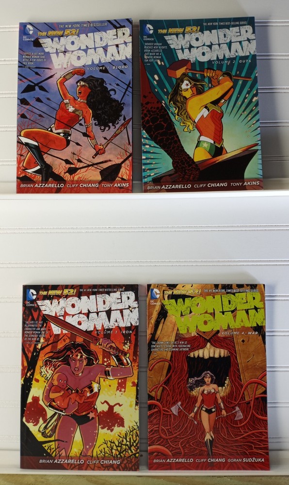Wonder Woman (DC Comics) New 52 Brian Azzarello Vol 1-4 Graphic Novel TPB Set