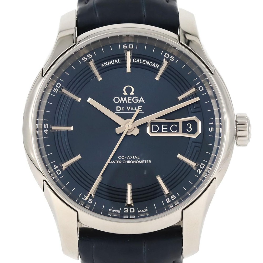 Authentic Omega De Ville Hour Vision Annual Calendar 433.33.41.22.03.001 Sta...