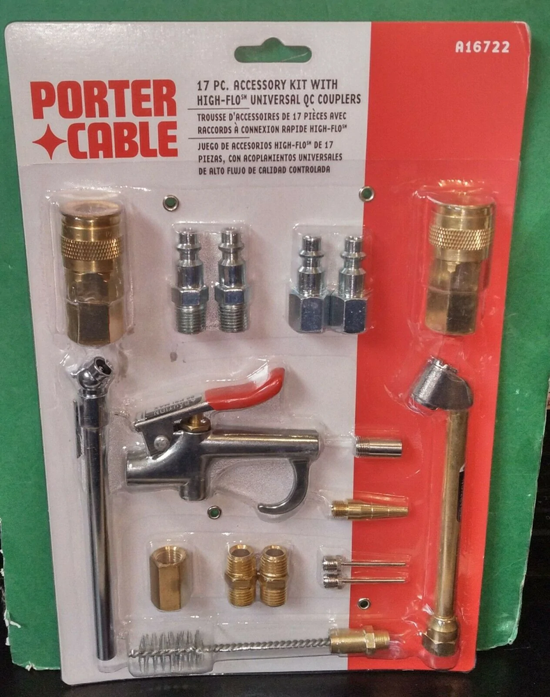 Porter Cable 17 Piece Air Compressor Deluxe Accessory Kit ( A16722 )