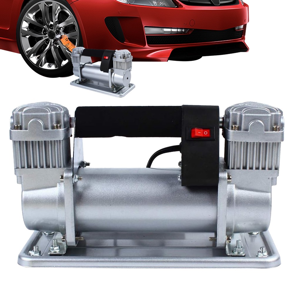 12V Heavy Duty Portable Air Compressor Car Tire Inflator Electric Pump Auto