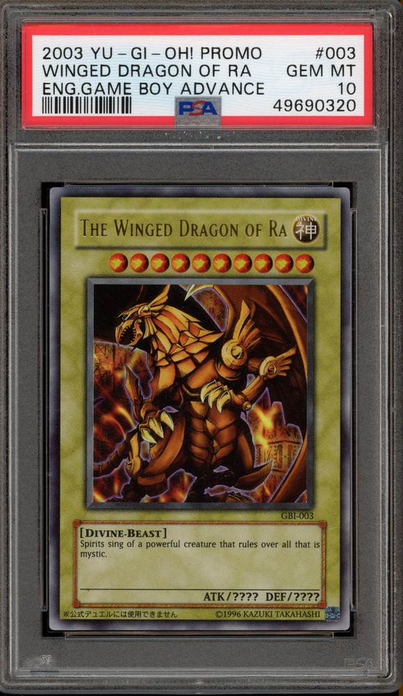 Yu-Gi-Oh Winged Dragon of Ra GBA Ultra Rare Promo GBI-003 PSA 10 Gem Mint