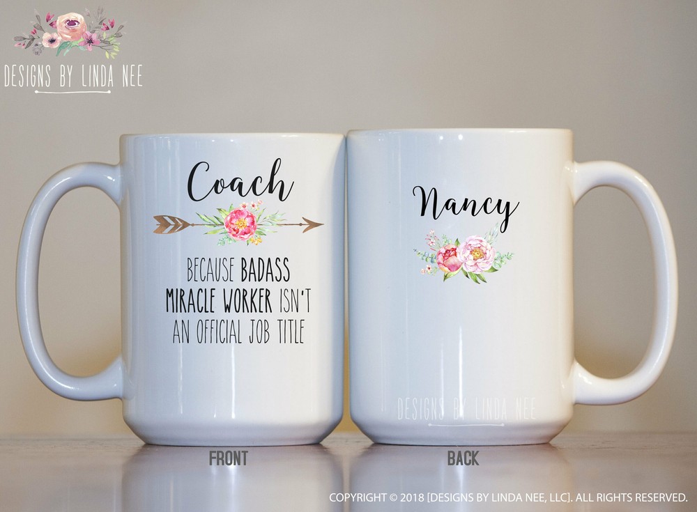 Personalized Coach Gift Coach Coffee Mug Coaches Gift Ideas Coach Gift Badass