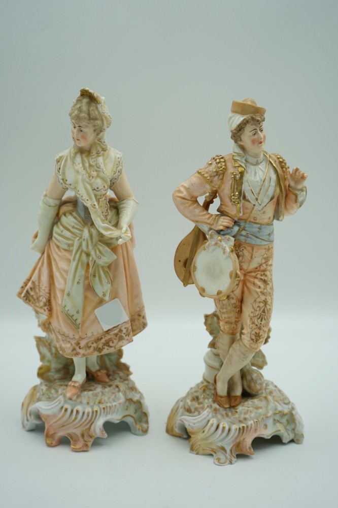 Pair of Porcelain Figurines from 19th Century Continental Europe