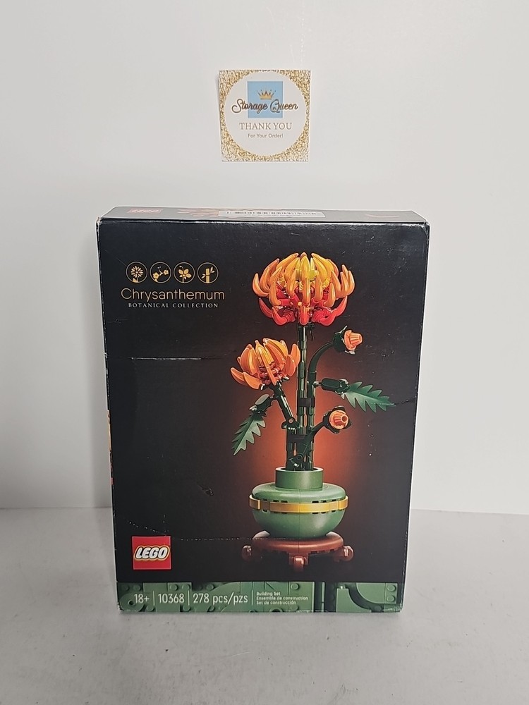LEGO Icons Chrysanthemum Flower Building Kit for Home Decor 10368 Adult Set Ages 18+  