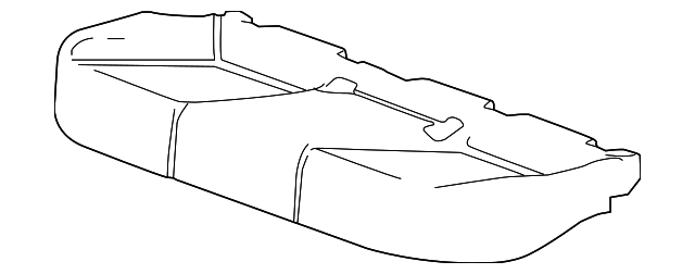 Genuine GM Dark Titanium Rear Seat Cushion Cover 23430459