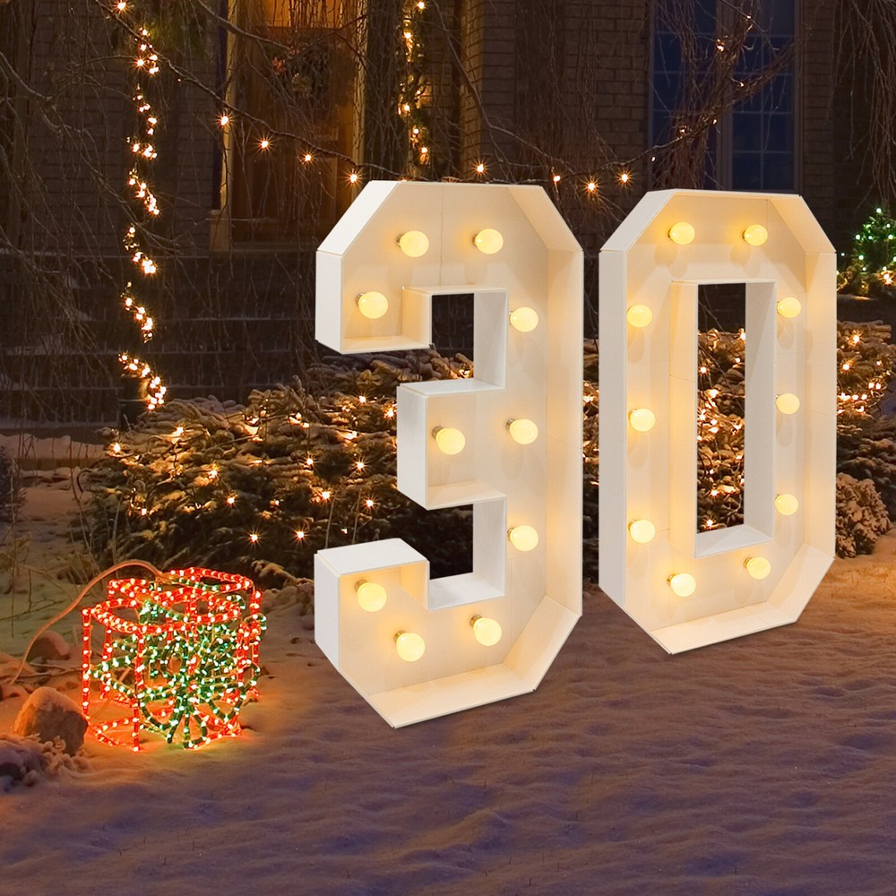 30 Light Up Numbers 30th Birthday Party Decoration Light Up Numbers Decorations