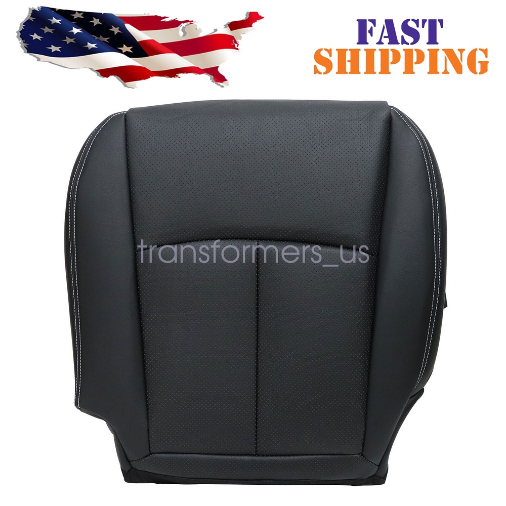 For 2014 to 2020 Infiniti Q50 Driver Bottom Perforated Leather Seat Cover Black