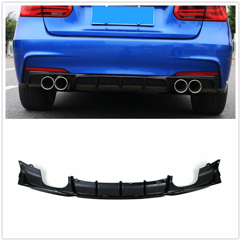 Rear Bumper Diffuser Lip Quad Tips For BMW F30 320i 325i 328i 335i M Sport 1PC