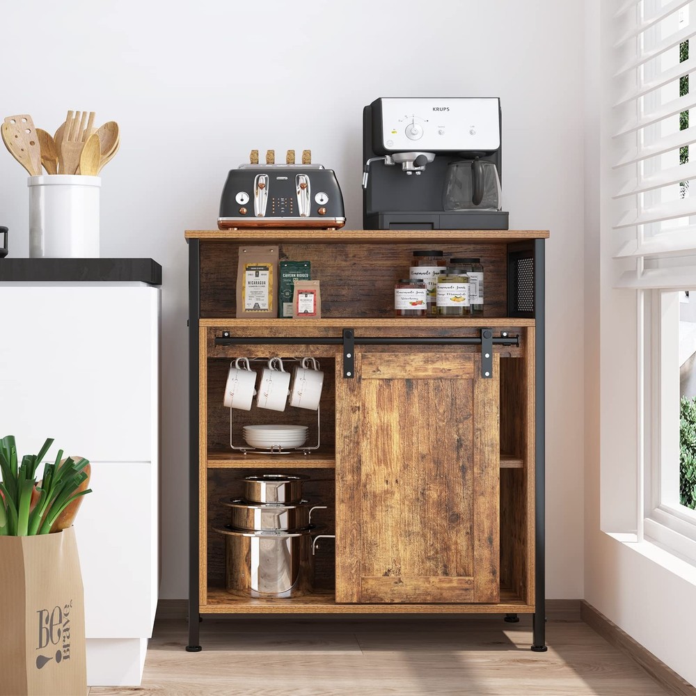 SogesHome Sliding Door Buffet Cabinet for Kitchen Storage