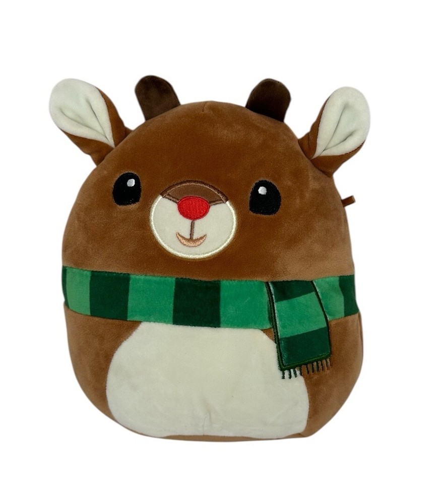 NWOT Squishmallows 9” Rudolph The Red Nosed Reindeer W/ Scarf