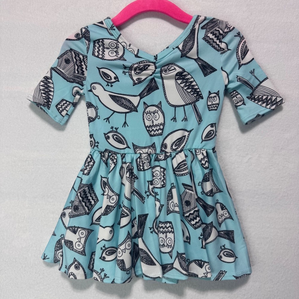 Dotdotsmile Bird Print Dress Size 6-12 Months NWT  