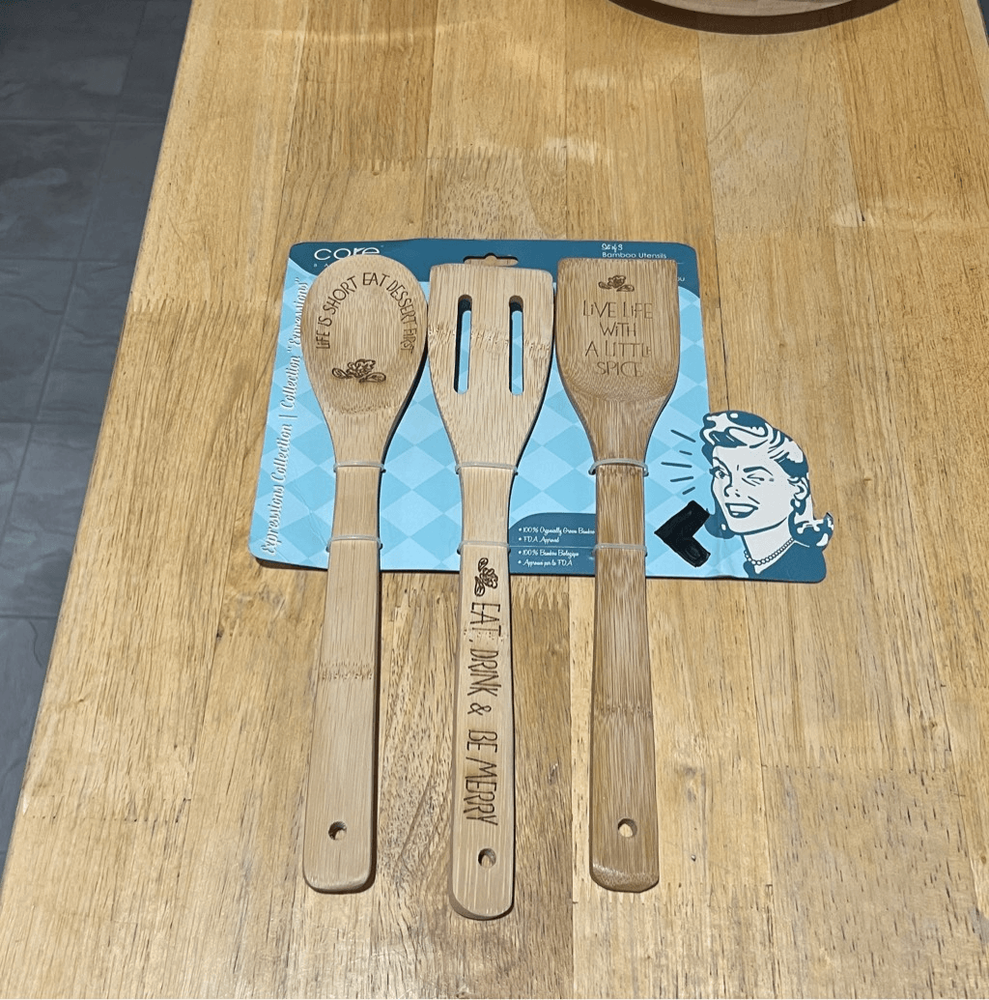 Core Bamboo Utensils Set Of 3 NEW Expressions Collection
