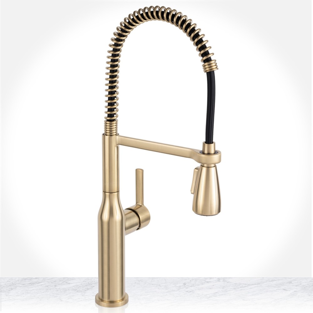 Miseno MNO500L Galleria Pre-Rinse Single Handle Kitchen Faucet - Gold
