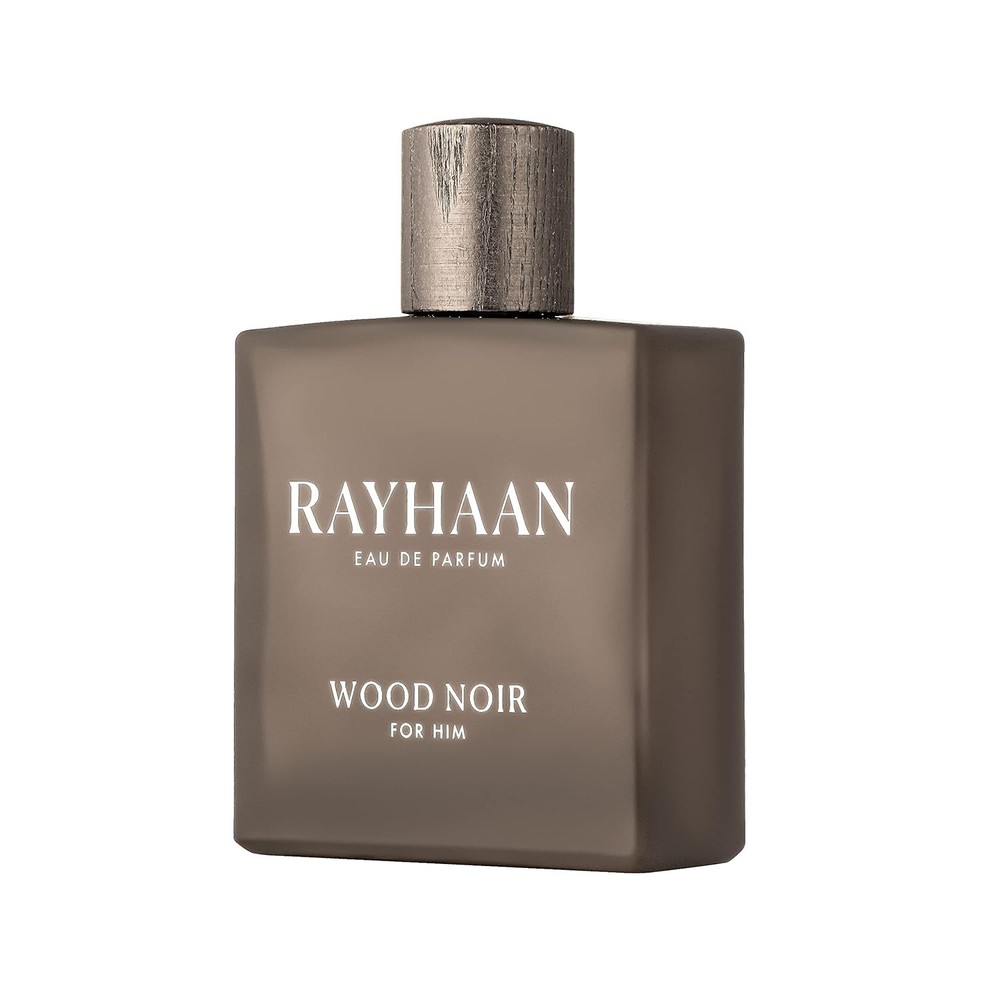 Rayhaan Wood Noir Eau de Parfum Spray for Men, 3.4 Ounce