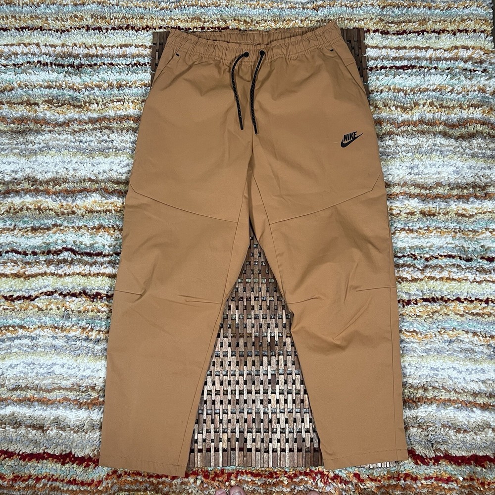 Nike Tech Woven Track Pants CU4483201 Flax Brown Men’s Size Medium M