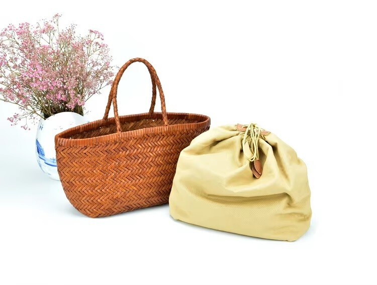 Drawstring Bag Nylon Japanese-Style Inner Lining Travel Storage Cosmetic Handbag