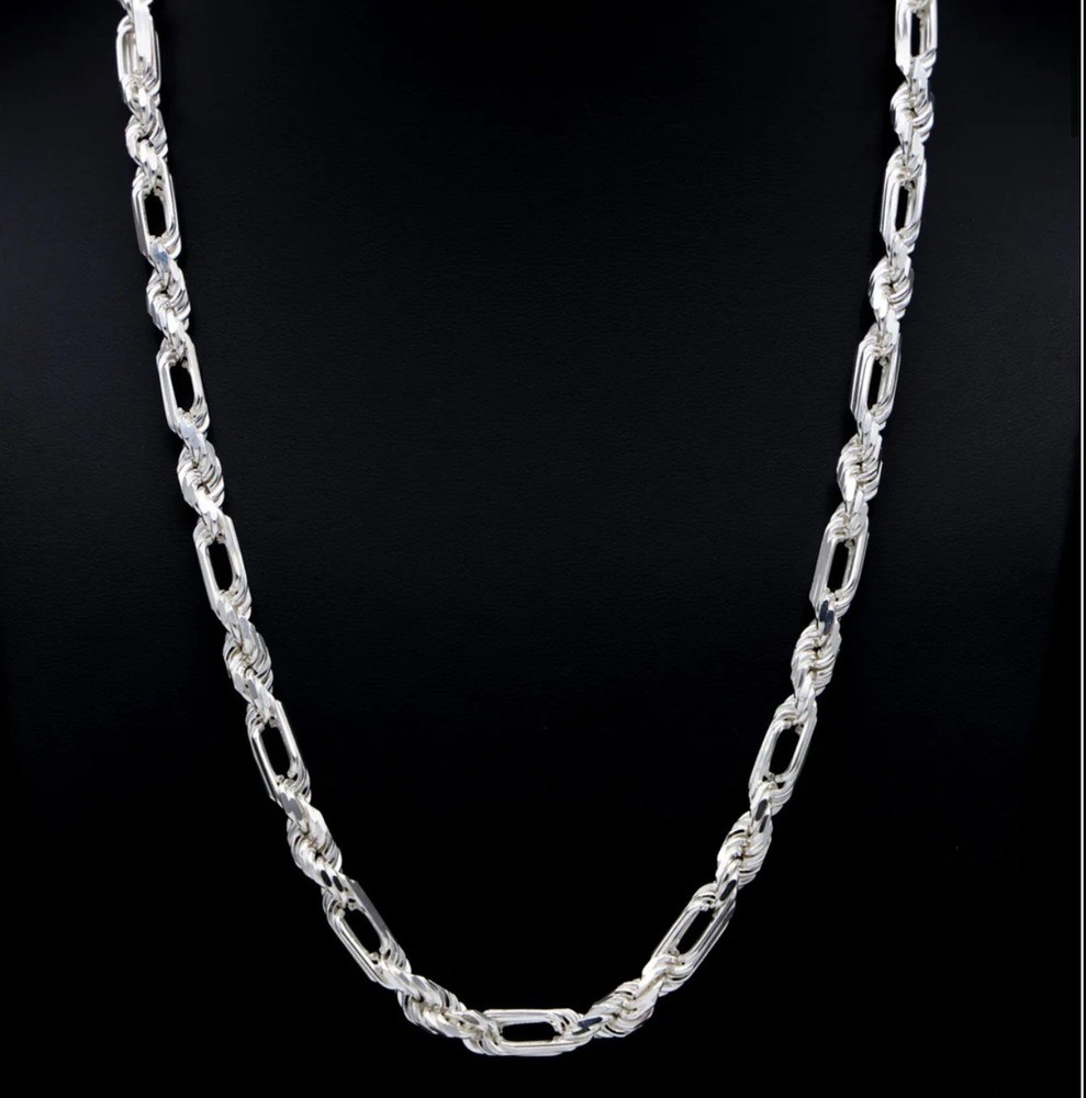 22” Milano 7mm 925 Sterling Silver Italian Chain Necklace W Lobster Clasp 67gs