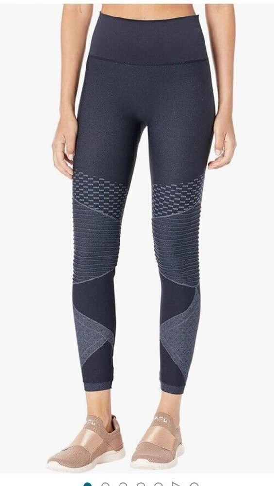 SPANX Look at Me Now Seamless Moto Leggings Navy Size M