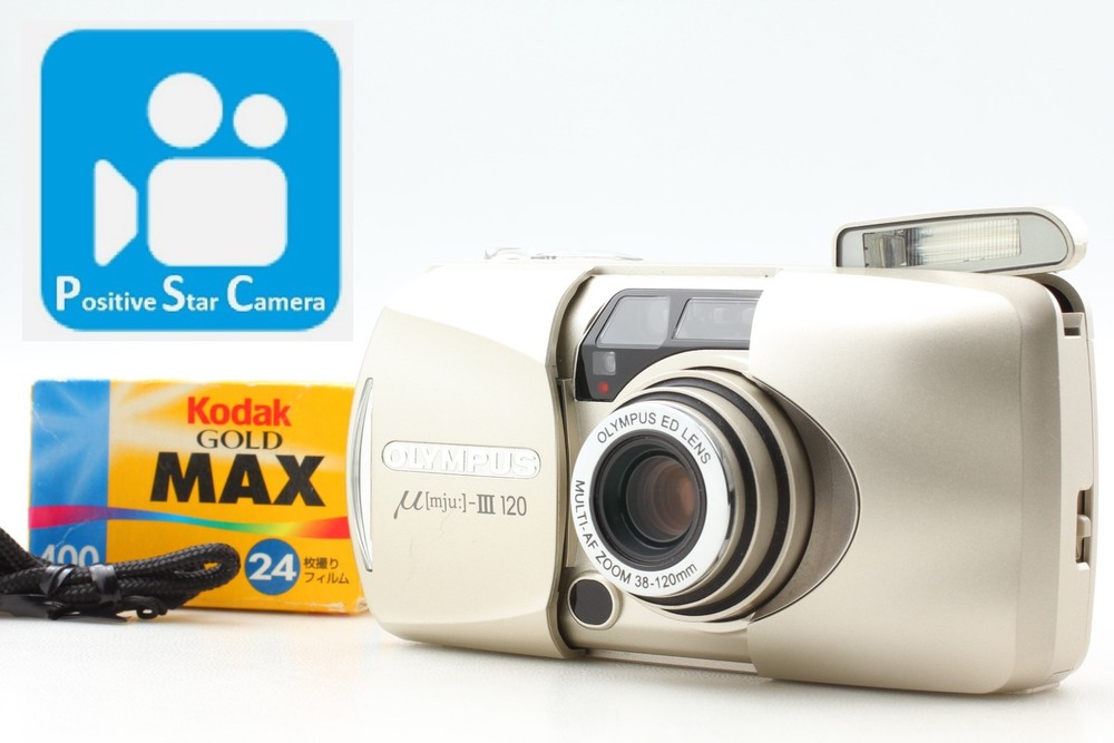 🎦👀✨MINT✨ Olympus μ MJU III 120 Point & Shoot 35mm From JAPAN