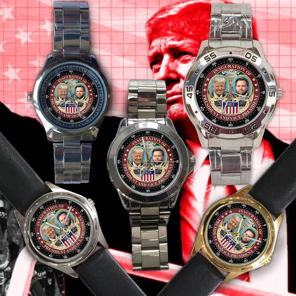 Shop Mens Watches Trump President&Vice President Merch Wristwatch!!