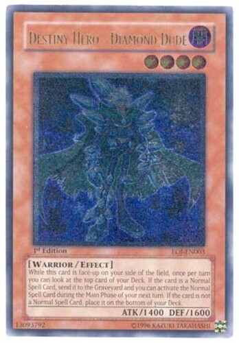 Destiny Hero Diamond Dude EOJ-EN003 Ultimate Rare 1st Edition Damaged