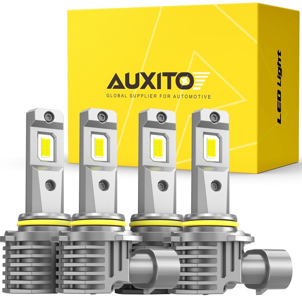 Auxito HB3/9005+HB4/9006 LED Bulbs 6500k Cool Adjustable White Light Bulb 7035