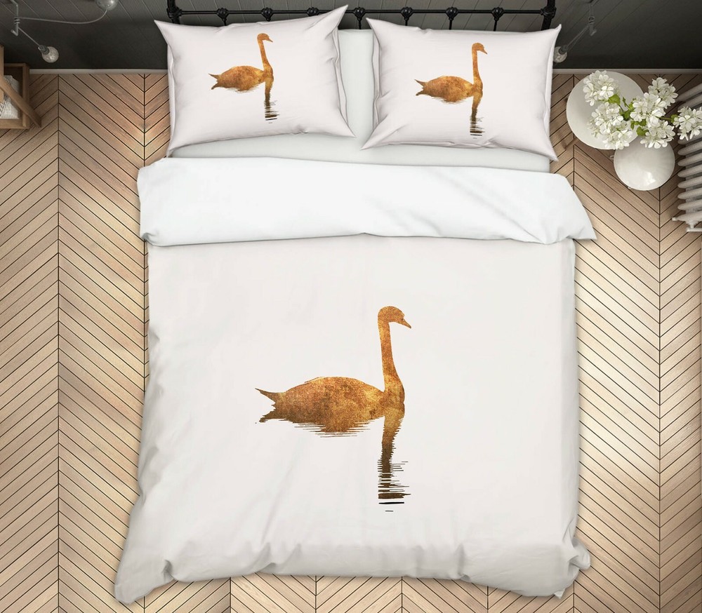 3D Cute Swan A154 Bed Pillowcases Quilt Duvet Cover Boris Draschoff Zoe