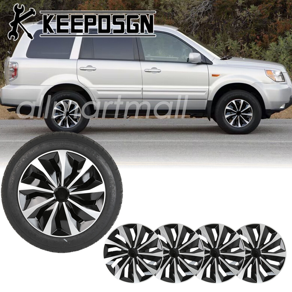 For Honda Pilot 03-08 16'' Car Tire Hub Caps Wheel Rim Covers Set of 4 Silver