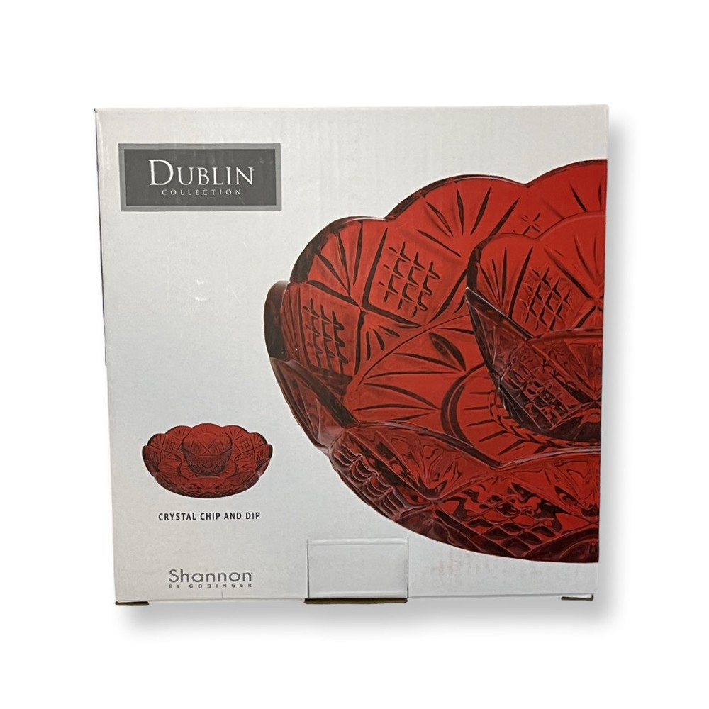 Godinger Dublin Red Chip Dip Bowl 8in