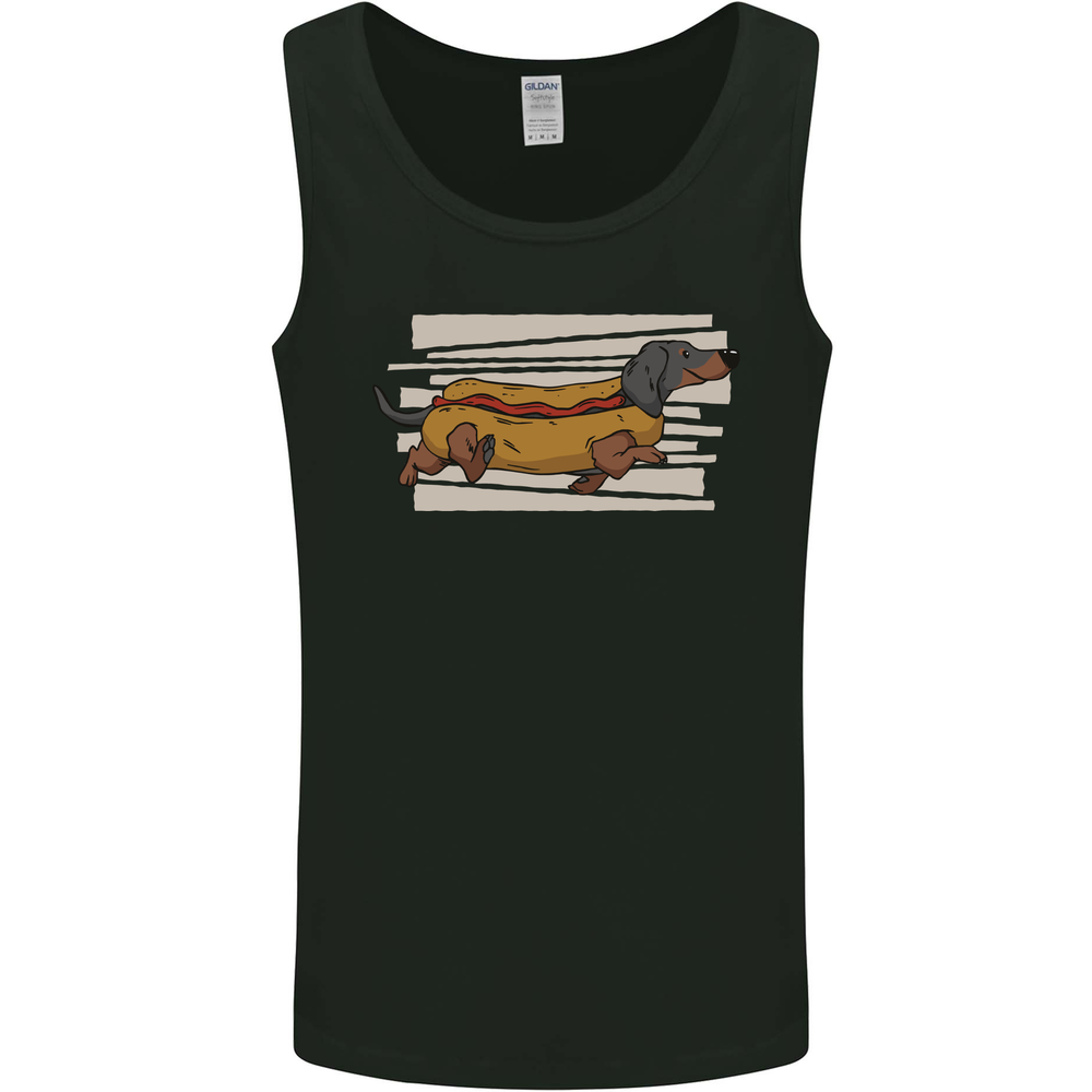 Dachshund Funny Hotdog Sausage Dog Mens Vest Tank Top