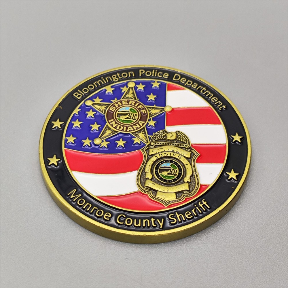 Bloomington Police Department Monroe County Sheriff Challenge Coin