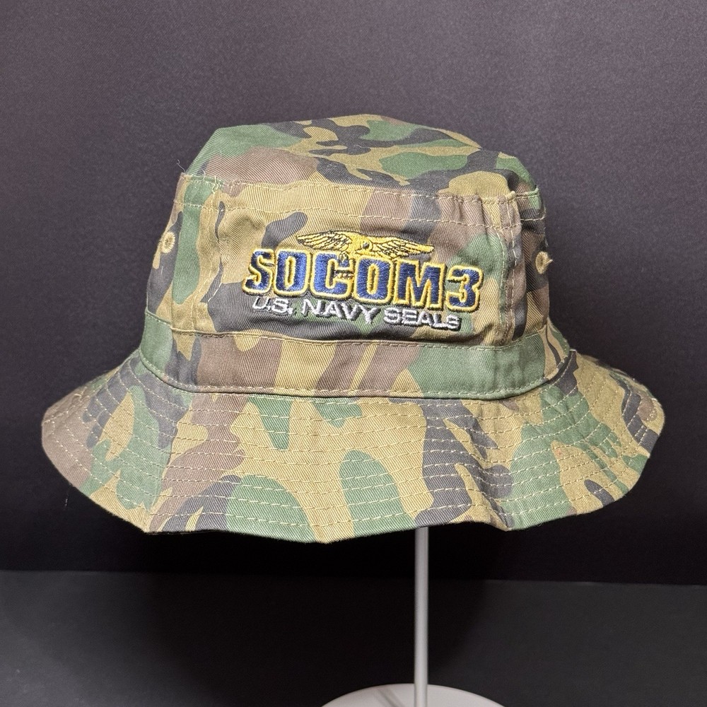 SOCOM 3 Navy Seals PS2 2003 Promo Camo Bucket Hat US Military
