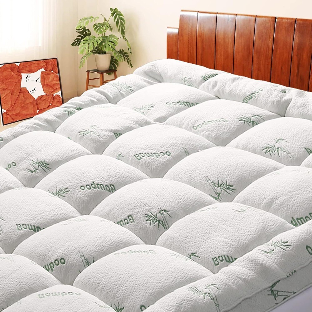 Mattress Topper Queen Size, Cooling Extra Thick Breathable Viscose