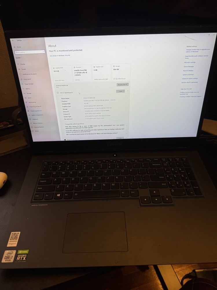 Lenovo Legion 5 Gaming Laptop – 17.3” / i7 / RTX 2060 / 16GB RAM / 1TB SSD