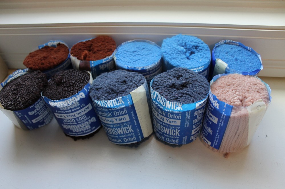 10 Rolls Brunswick Acrylic Rug Yarn for Latch Hook Clearance Sale See Note-image