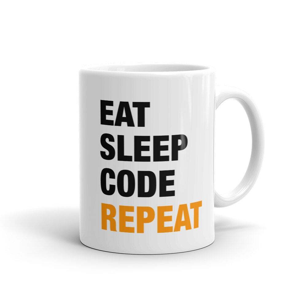Eat Sleep Code Repeat Mug Funny Engineer Mug Engineer Gift Idea Code Gift Code