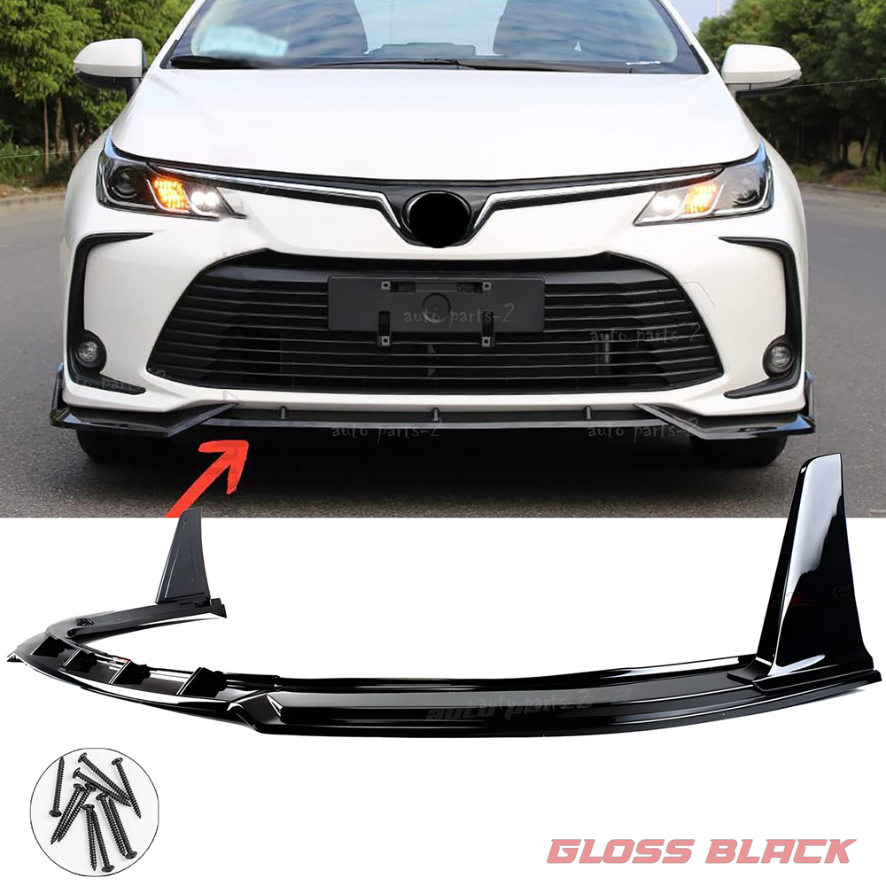 Gloss Black Front Bumper Lip Splitter Spoiler 5pc For Toyota Camry SE XSE 18-23