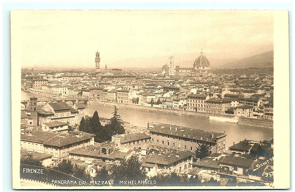 Vintage 1900s Florence Postcard - Panoramic View from Piazzale Michelangelo S03-1240