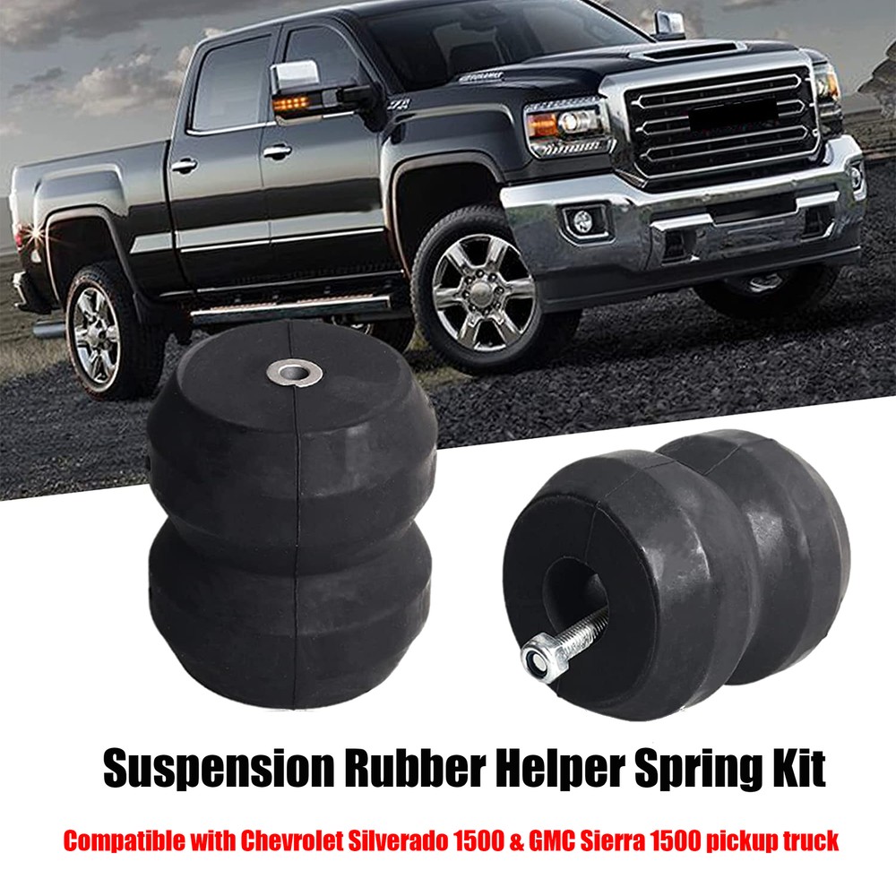 Rear Suspension Rubber Air Helper Spring Kit SES For Chevy GMC 1500 Pickup Truck