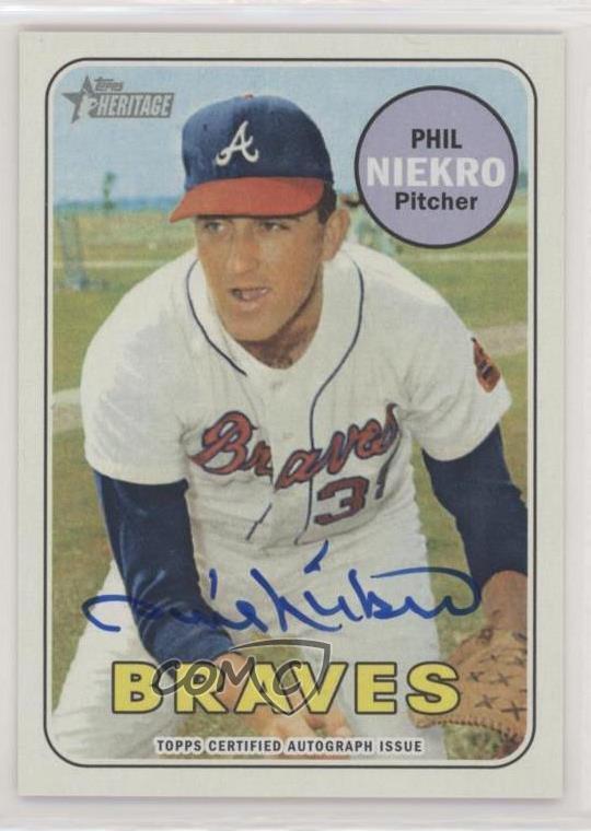 2018 Topps Heritage High Number Real One Auto Phil Niekro #ROA-PN Auto HOF