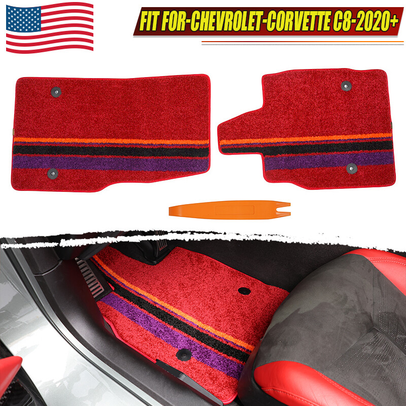 Soft Floor Mats Carpet for Corvette C8 Z51 Z06 Coupe Convertible 2020-2024 2023