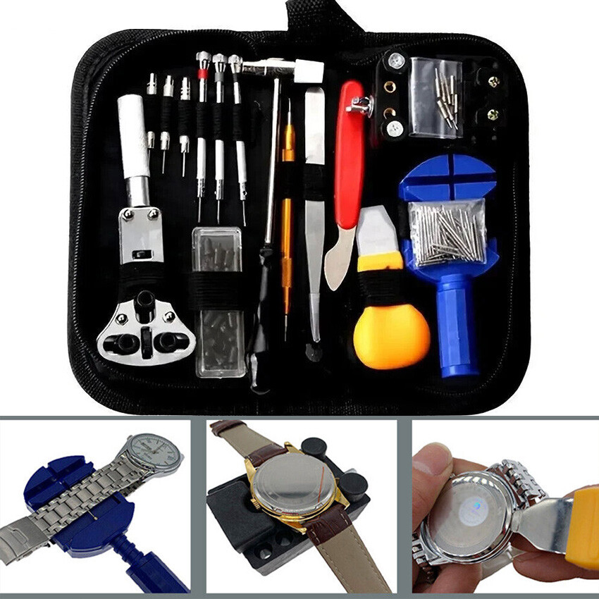 Watch Repair Kit 147 PCS Watch Battery Replacement Tool Kit Watch Remover Tool