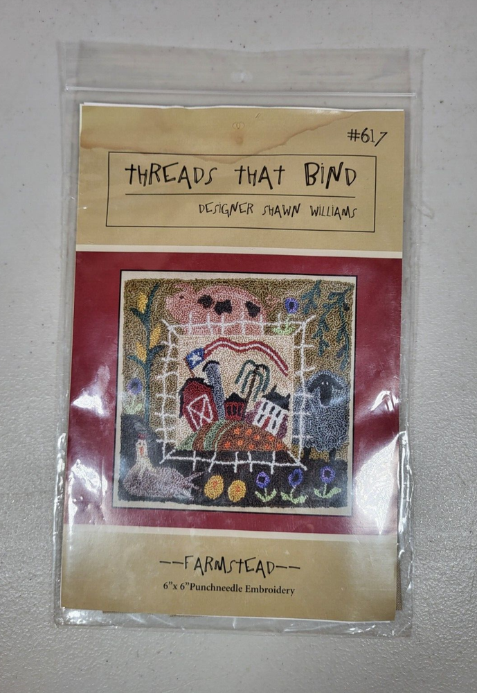 Farmstead Punch Needle Embroidery Pattern #617 - Cozy Threads Design