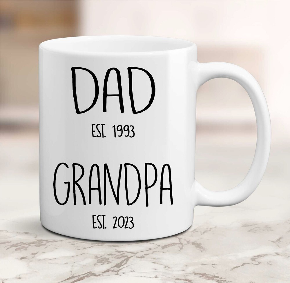Personalize Promoted Dad To Grandpa Mug New Grandpa Grandparents Pregnancy Annou