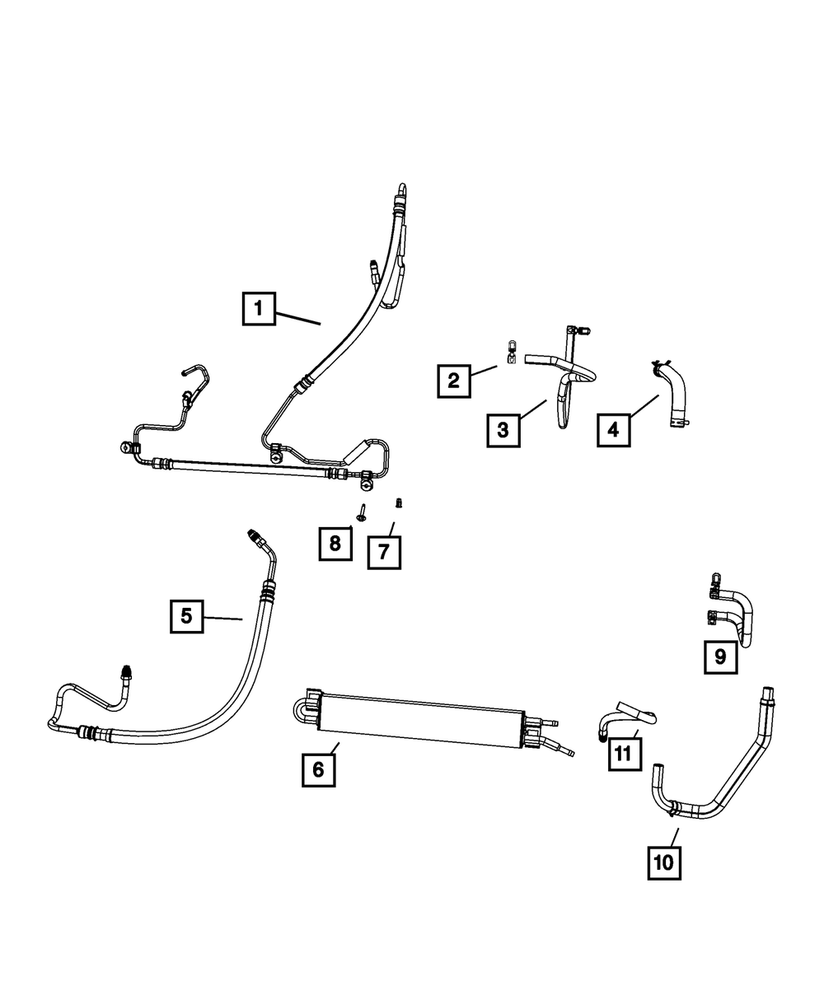 Genuine Mopar Power Steering Cooler 55037927AA