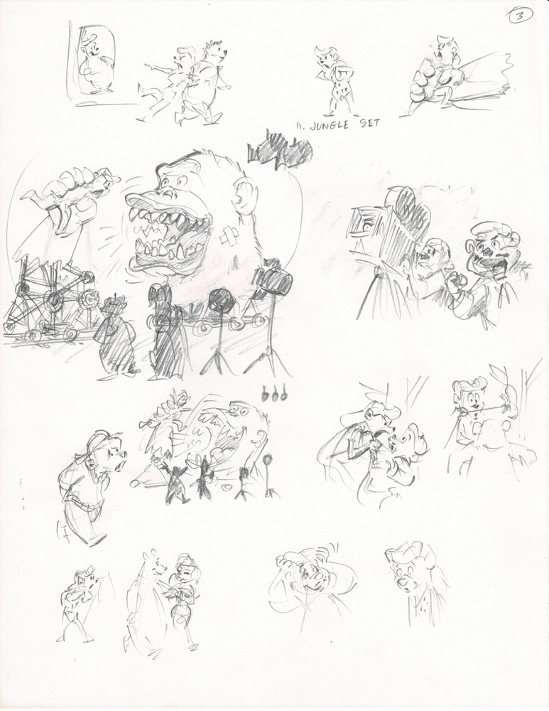 TALESPIN Disney Afternoon Animation Cartoon Drawing Sketch Animator Estate 45a