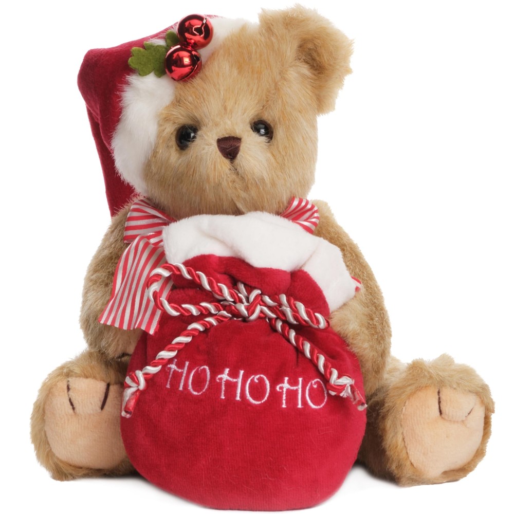 Bearington Jolly Jingles Christmas Bear, 10 Inch Stuffed Christmas Animals, I...