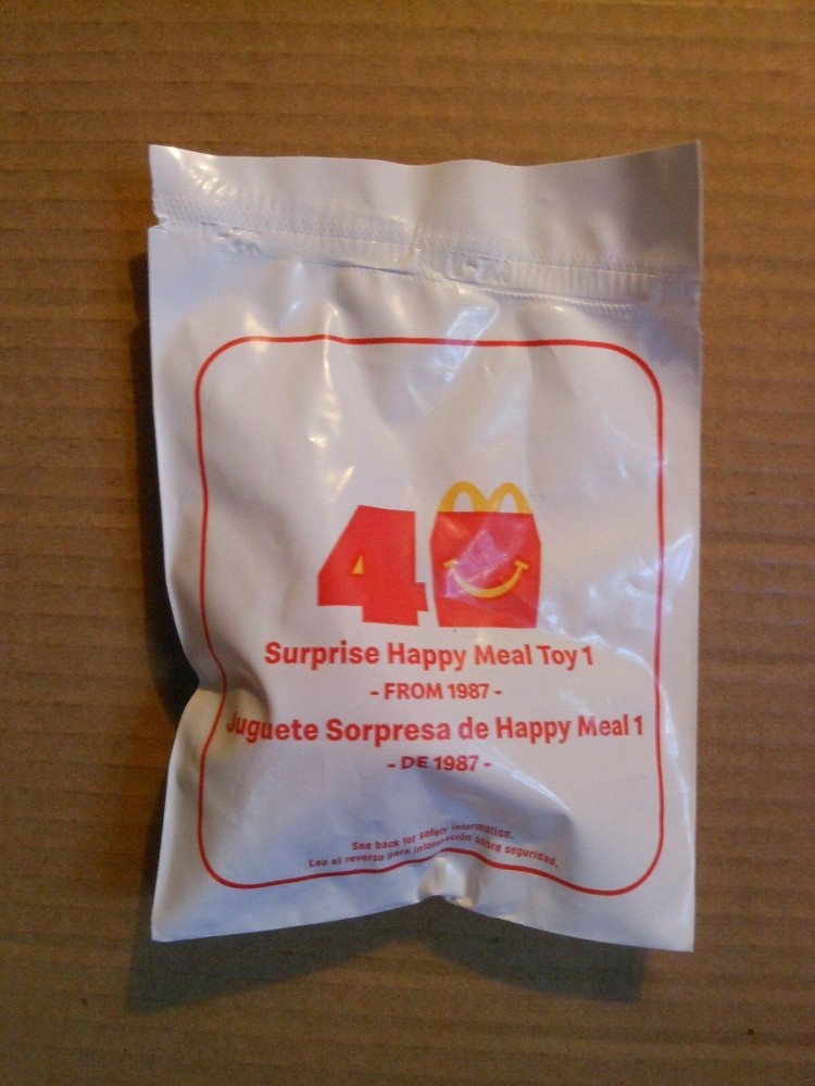 2019 McDONALD'S 40th ANNIVERSARY 1987 RETRO SURPRISE HAPPY MEAL TOY 1 HAMBURGER