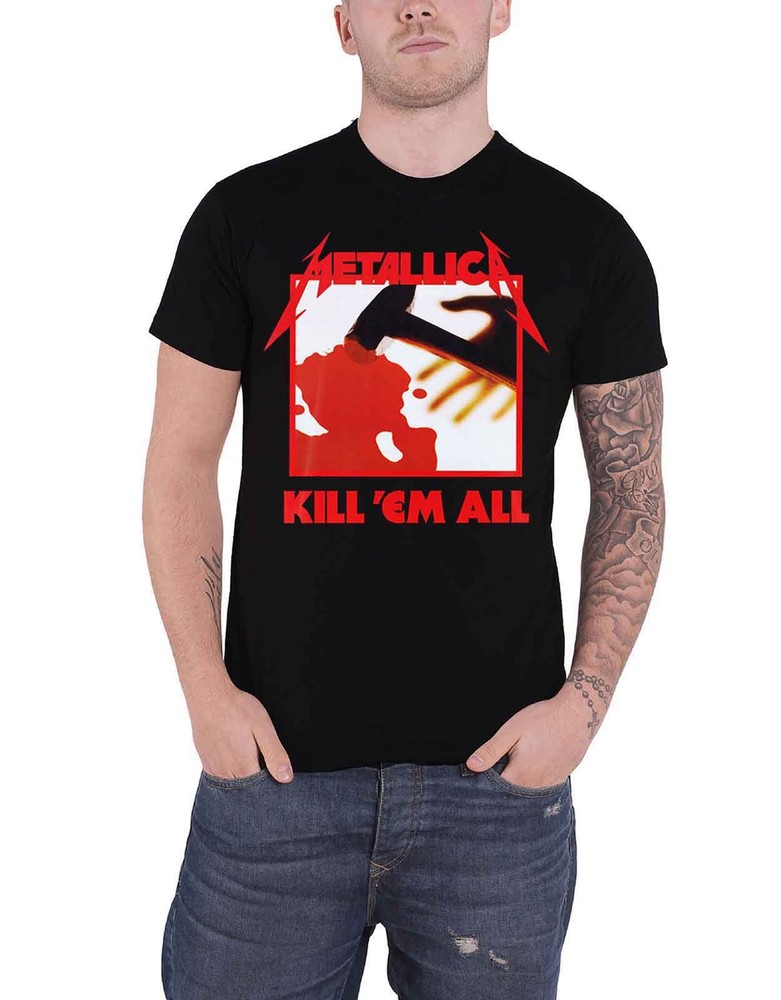 Metallica Kill Em All Band Logo Official Mens Black T-Shirt New